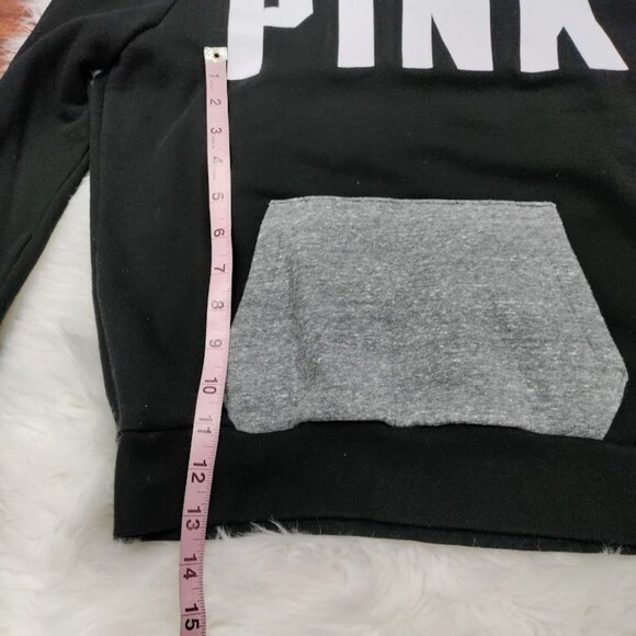 PINK Victoria's Secret Yoga Twee Y2K Hoodie & Low Waist Leggings Set Black Small - Picture 15 of 16